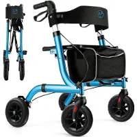 Ren Rollator Lichtgewicht en Opvouwbaar - Rollator lichtgewicht - Rollator - Blauw - 70cm x 61cm x 95cm