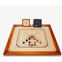 Ubergames Carrom Set - 7kg, Topspel uit Azie, - uit ECO hout, met transsporttasvoor de stukken