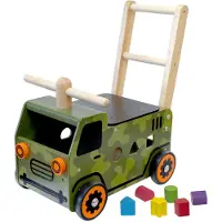 Nobrand I'm Toy Loopen Duwwagen Legertruck