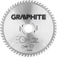 Graphite Graphitkreissäge 200x30x3,2mm 60 Zähne. - 57H678