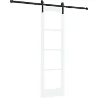 vidaXL Schuifdeur ORKDAL Wit en Zwart 61 x 198,5 cm