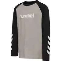Hummel Shirt - hmlJR Logo - Marshmallow/Zwart - - 11-12 jaar (146-152) - Shirts