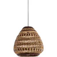 Light & Living Rotan hanglamp Soluna Ø 47cm - donkerbruin naturel