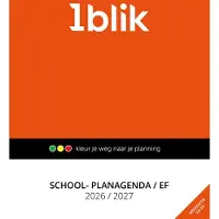 1Blik Schoolagenda EF 2026/2027 - Slimme Planagenda (Weekeditie zondag t/m zaterdag) voor PO, VMBO, HAVO, VWO, VSO, HBO