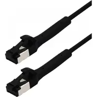 MaxTrack UFTP CAT8.1 flexibele netwerkkabel | buigbare connectoren | TPE | zwart | 3 meter