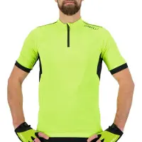 Rogelli Core Heren Fietsshirt - Korte Mouw - Korte Rits - Fluor/Zwart