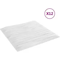 vidaXL Wandpanelen 12 st 50 x 50 cm Witte Steen XPS Schuim
