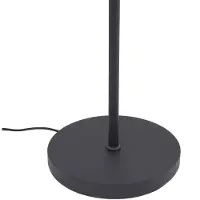 LINDBY Vloerlamp Aliette, zwart, Woon-/ Eetkamer, metaal, Modern, vloerlamp