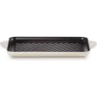 Le Creuset Gietijzeren rechthoekige grill in Meringue 32cm