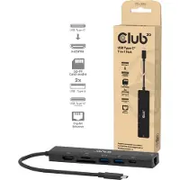 Club 3D CSV-2553 USB-C dockingstation Geïntegreerde kaartlezer, USB-C Power Delivery