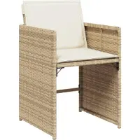 vidaXL 13-delige Tuinset met kussens poly rattan beige