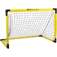 Get & go Voetbaldoel Opvouwbaar voor Kinderen - 115x76x76 cm - Zwart/Geel - 1 Stuk
