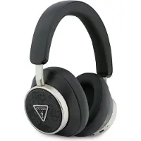 GUESS Bluetooth Koptelefoon - ENC - PU Leather met opbergdoos - 4G Triangle Logo - Zwart