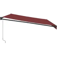 vidaXL Luifel handmatig uittrekbaar 500x300 cm bordeauxrood