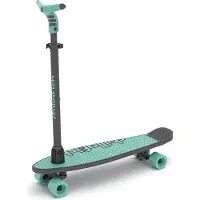 Chillafish Skateboard en Step 2-in-1 - Kinderstep omvormbaar naar Skateboard - Blauw Groen - Jongens en meisjes 3 jaar en ouder - Verstelbaar stuur - Model Skatieskootie 2