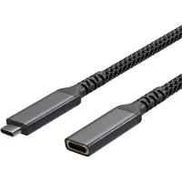 Shiverpeaks --USB-C Verlängerungskabel, USB C Stecker auf USB-C Buchse, 3.2, PD, Textil, 1,5m
