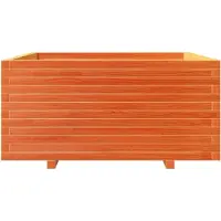 vidaXL Plantenbak 100x100x49,5 cm massief grenenhout wasbruin