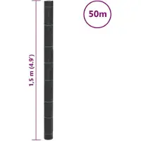 vidaXL Worteldoek 1,5x50 m polypropeen zwart