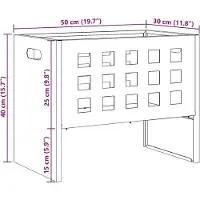 vidaXL Vuurkom Zwart 50 x 30 x 40 cm Staal