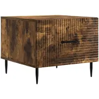 vidaXL Salontafel met lade Gerookt eiken 49 x 50 x 40 cm Bewerkt hout