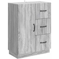 vidaXL Dressoir, grijze Sonoma-kleur, 66 x 34,5 x 87 cm, materiaal: houtvezelplaat