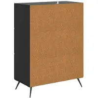 vidaXL Dressoir Zwart 66 x 34,5 x 90 cm Bewerkt hout