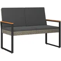 vidaXL Bank voor buiten, 2-persoons, 107 x 61 x 80 cm, polyrotan, rechthoekig