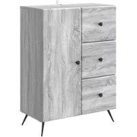vidaXL Dressoir met lade Grijs sonoma 66 x 34,5 x 90 cm Bewerkt hout