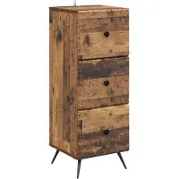 vidaXL Ladekast Oud hout 33 x 34,5 x 90 cm Bewerkt hout