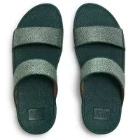 FitFlop Women Lulu Shimmerglitz Slides Deep Ocean-Schoenmaat 38