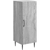 vidaXL Dressoir Grijs sonoma 33 x 34,5 x 89,5 cm Bewerkt hout