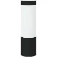 vidaXL Buitenwandlamp 2 st Zwart 12 x 8,5 x 27 cm RVS en plastic