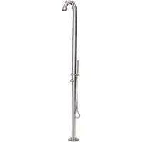 W'eau Eclipse buitendouche - Geborsteld RVS