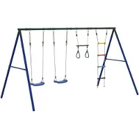 vidaXL Schommelset met schommels, trapeze en ladder