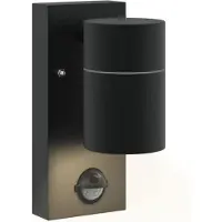 vidaXL Buitenwandlamp Zwart 6,5 x 10,5 x 16 cm Roestvrij Staal en Glas