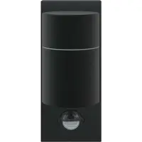 vidaXL Buitenwandlamp Zwart 6,5 x 10,5 x 16 cm Roestvrij Staal en Glas