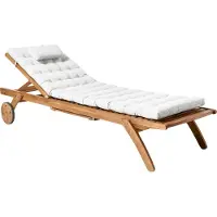 Beliani CESANA PREMIUM - Ligstoelkussen - Gebroken wit - Polyester