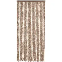vidaXL Vliegengordijn 56x185 cm chenille beige en donkerbruin