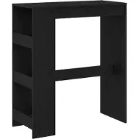 vidaXL Bartafel met rekken Zwarte eik 90x40x103,5 cm bewerkt hout