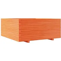 vidaXL Plantenbak 110x110x49,5 cm massief grenenhout wasbruin