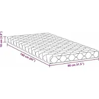 vidaXL Matras Wit 80 x 160 cm Jacquard stof