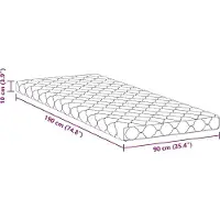 vidaXL Matras Wit 90 x 190 cm Jacquard stof