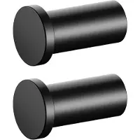 Keuco Plan Handdoekhaak set 2 stuks 3,8 cm – mat zwart metaal – wandhaak badkamer