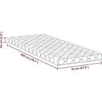 vidaXL Matras Wit 70 x 200 cm Jacquard stof