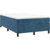 vidaXL Boxspring zonder matras fluweel donkerblauw 90x210 cm