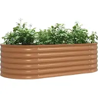 vidaXL Verhoogde plantenbak, bruin, 160 x 80 x 44 cm, staal