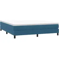 vidaXL Boxspringbed zonder matras 180x220 cm fluweel donkerblauw