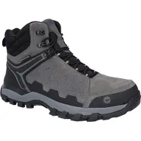 Hi-tec V-Lite Explorer WP Koe Suède Leren Heren Wandelschoenen Antraciet/Grijs/Donkerblauw