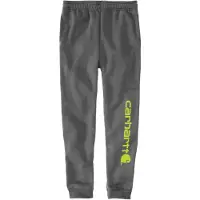 Carhartt Tapered Graphic, joggingbroek ,Donkergrijs/Neon-Geel ,L