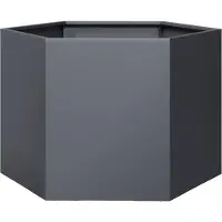 vidaXL Plantenbak zeshoek 69x60x45 cm staal antracietkleurig